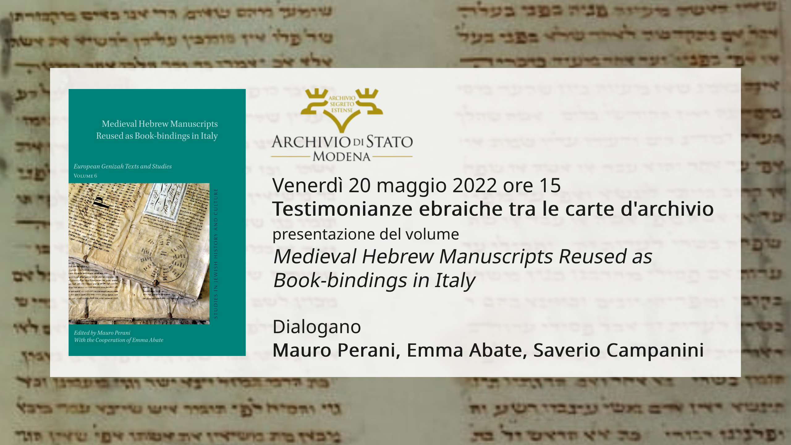 Testimonianze ebraiche tra le carte d'archivio